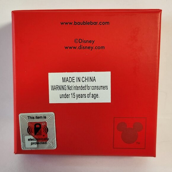 Disney Baublebar Mickey Mouse Candy Cane Earrings Peppermint Swirl Studs New - Picture 4 of 4